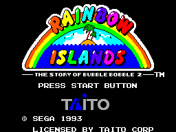 Rainbow Islands screenshot 2 for Sega Master System